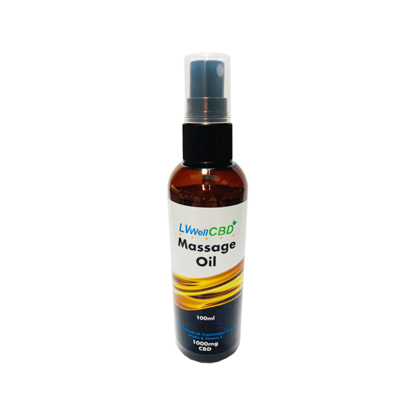 LVWell CBD 1000mg Full Spectrum CBD Massage Oil - 100ml