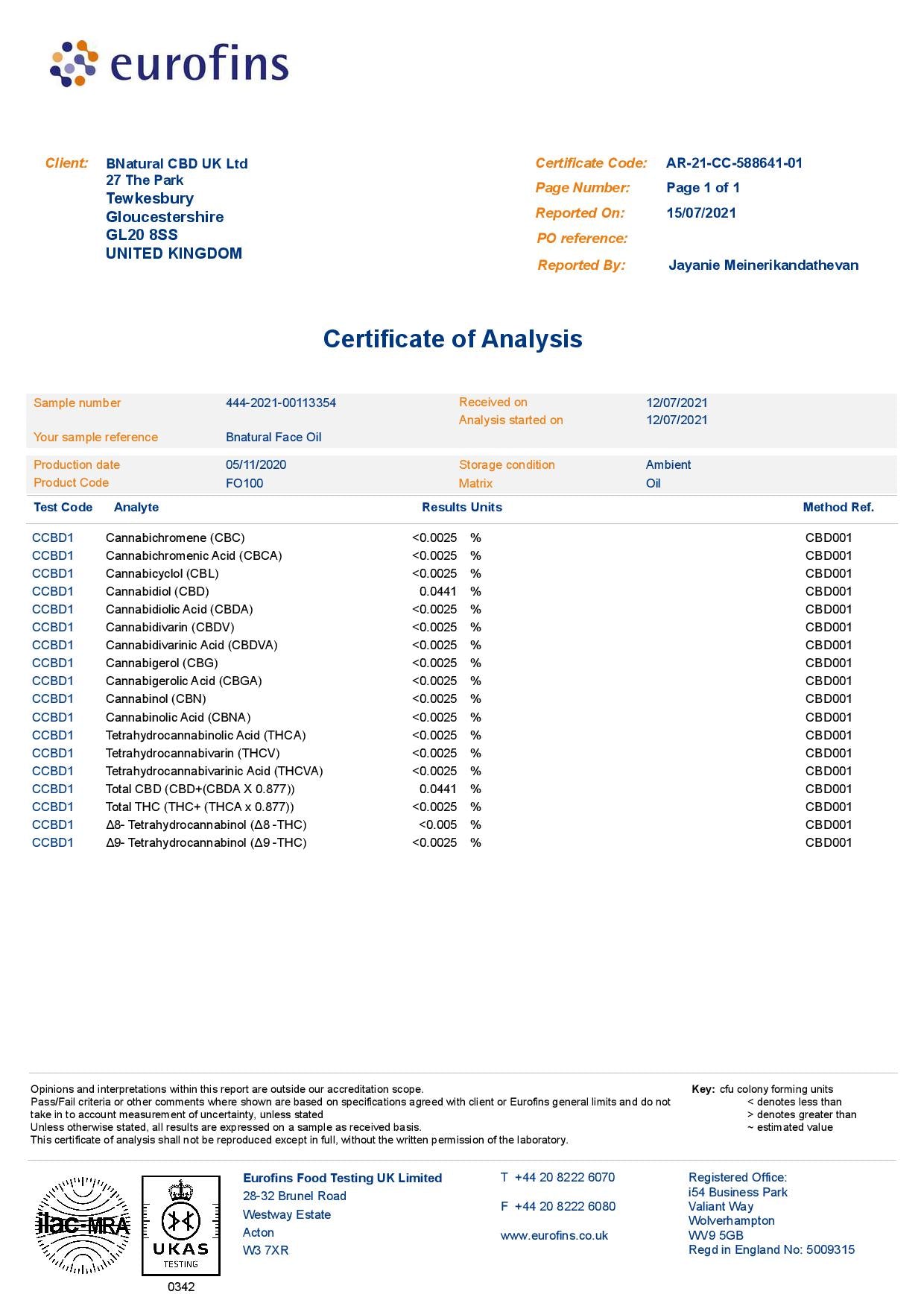 Bnatural 100mg CBD Beard & Face Oil - 30ml - Image 2