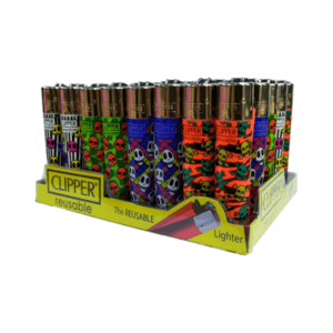 40 Clipper CP11RH Classic Large Flint Wild Skulls 3 Lighters - CL3C158UKH