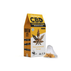 Equilibrium CBD 48mg Full Spectrum Turmeric & Ginger Tea Bags Box of 12  (BUY 1 GET 1 FREE)