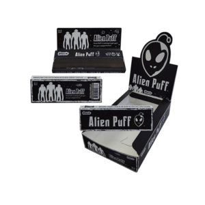 Alien Puff 1 1-4 Size Black Rolling Papers 25 Booklets (HP2125)