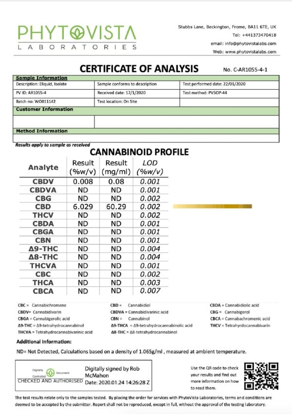Mr Nice 600mg CBD E-Liquid 10ml - Image 3