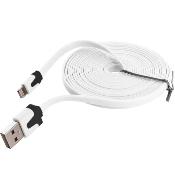 1m Flat iPhone Sync Data Charging Cable - Image 2