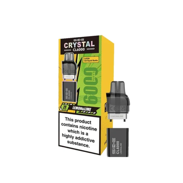 SKE Crystal CL6000 20mg Replacement Prefilled Pods 2ml 1200 Puffs - 2 Pcs - Image 7