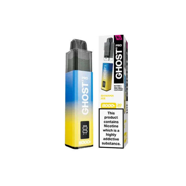 20mg Ghost Pro 8000+ By Vapes Bars Prefilled Pod Vape Kit - Image 2