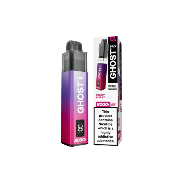 20mg Ghost Pro 8000+ By Vapes Bars Prefilled Pod Vape Kit - Image 3