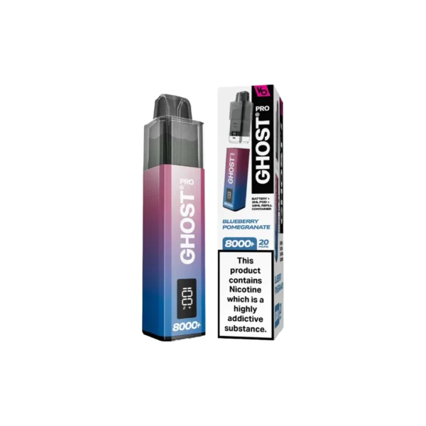 20mg Ghost Pro 8000+ By Vapes Bars Prefilled Pod Vape Kit - Image 6