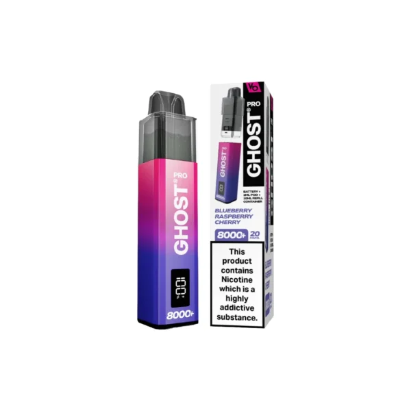 20mg Ghost Pro 8000+ By Vapes Bars Prefilled Pod Vape Kit - Image 7