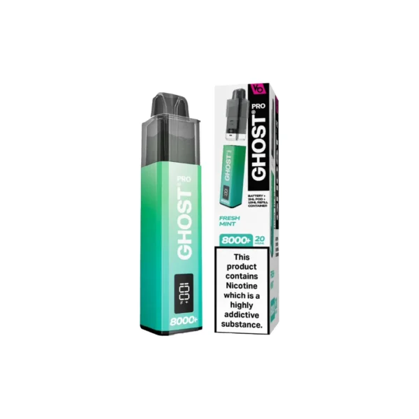 20mg Ghost Pro 8000+ By Vapes Bars Prefilled Pod Vape Kit - Image 14