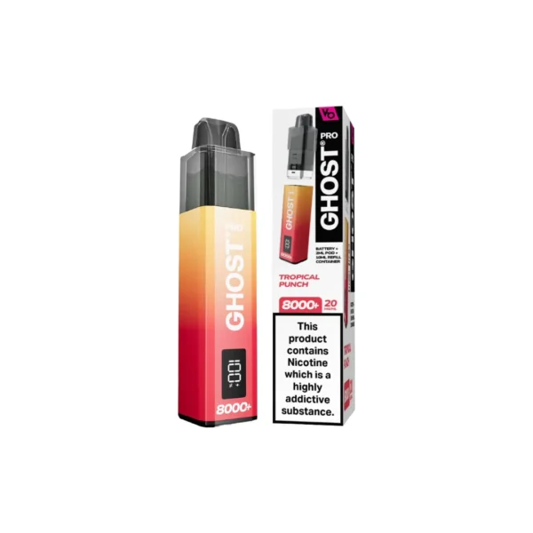 20mg Ghost Pro 8000+ By Vapes Bars Prefilled Pod Vape Kit - Image 28