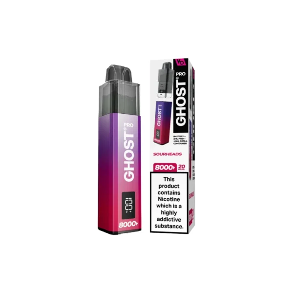 20mg Ghost Pro 8000+ By Vapes Bars Prefilled Pod Vape Kit - Image 29