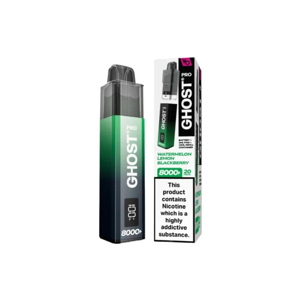 20mg Ghost Pro 8000+ By Vapes Bars Prefilled Pod Vape Kit - Image 31