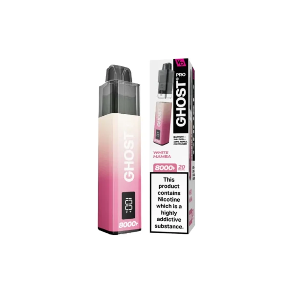 20mg Ghost Pro 8000+ By Vapes Bars Prefilled Pod Vape Kit - Image 32