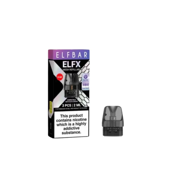 Elf Bar ELFX Empty Refillable Pods 2ml - 3 Pcs (0.6Ohm, 0.8Ohm) - Image 2