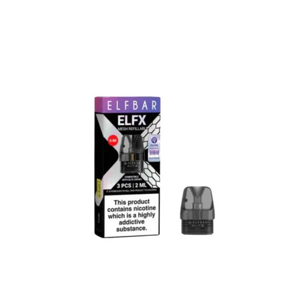 Elf Bar ELFX Empty Refillable Pods 2ml - 3 Pcs (0.6Ohm, 0.8Ohm) - Image 3