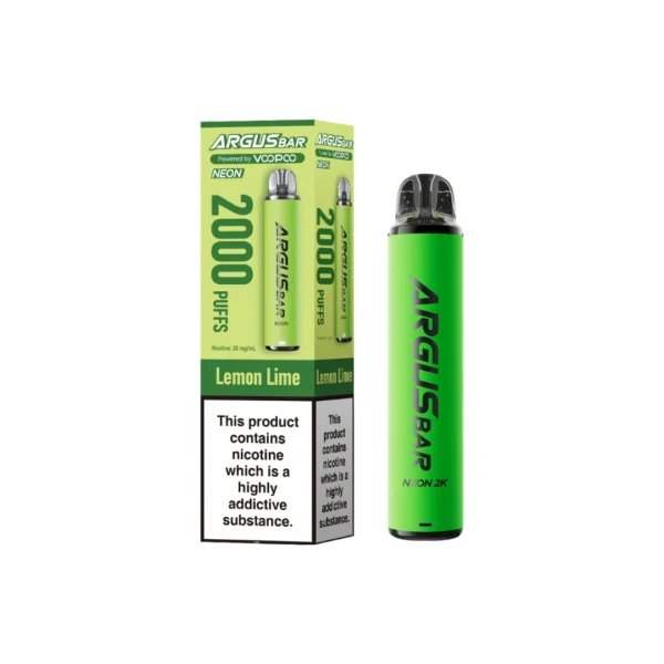 20mg Voopoo Argus Bar Neon 2K Prefilled Pod Vape Kit - Image 6