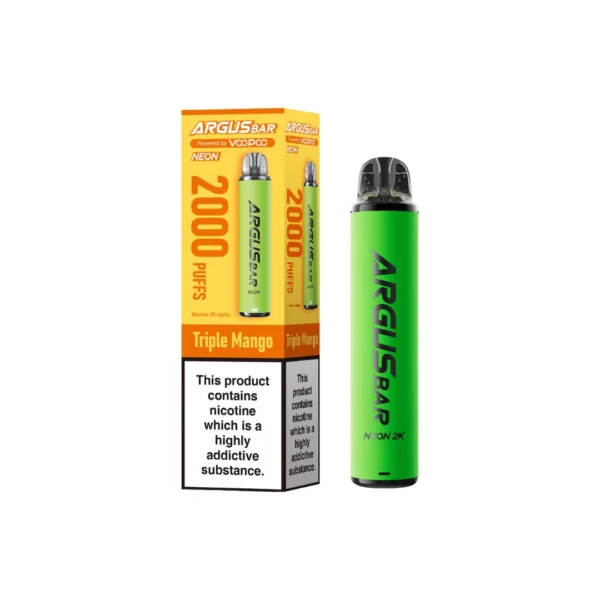 20mg Voopoo Argus Bar Neon 2K Prefilled Pod Vape Kit - Image 10