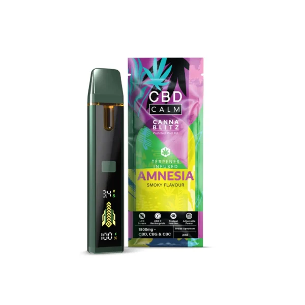 CBD Calm CANNABLITZ 1800mg CBD + CBG + CBC Prefilled Pod Vape Kit - Image 2