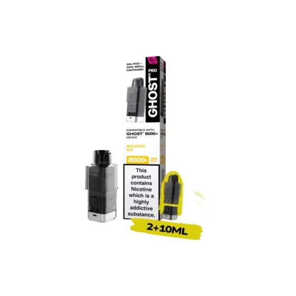 20mg Ghost Pro 8000+ By Vapes Bars Prefilled Pods - Image 2