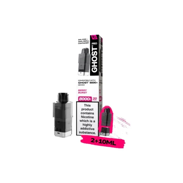 20mg Ghost Pro 8000+ By Vapes Bars Prefilled Pods - Image 3