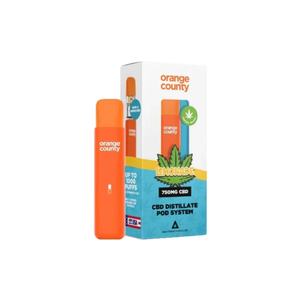 750mg Orange County CBD Prefilled Pod Vape System - Image 6