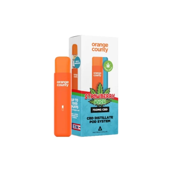 750mg Orange County CBD Prefilled Pod Vape System - Image 9