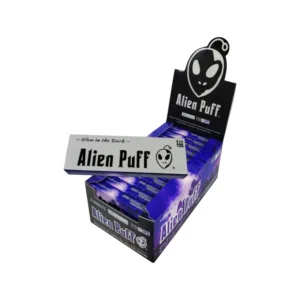 Alien Puff Glow in the Dark 1 1/4 Size Purple Rolling Papers & Tips (HP2212)