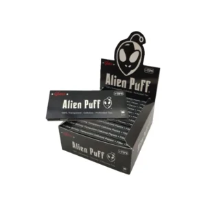 Alien Puff Transparent Cellulose King Size Rolling Papers & Tips (HP125-APT)